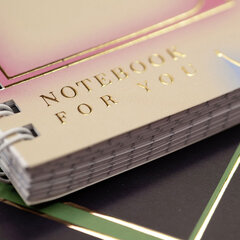 Тетрадь А5 96 л. HATBER гребень, клетка, матовая ламинация, 3D-фольга, &laquo;Notes&raquo; (микс в спайке), 090317