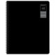Тетради ДЭК А5 48 л. КОМПЛЕКТ 4 шт., BRAUBERG, гребень, клетка, 80 г/м, Soft-Touch, "Black Classic", 405578