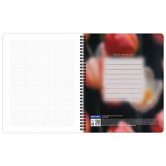 Тетради ДЭК А5 96 л. КОМПЛЕКТ 4 шт., BRAUBERG, гребень, клетка, 80 г/<wbr/>м<sup>2</sup>, Soft-Touch, &laquo;Aesthetics&raquo;, 405583