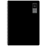 Тетради ДЭК А4 96 л. КОМПЛЕКТ 2 шт., BRAUBERG, гребень, клетка, 80 г/м2, Soft-Touch, "Black Classic", 405584