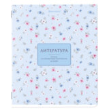 Тетрадь предметная "BLOSSOM" 48 л., рельефный картон, ЛИТЕРАТУРА, линия, подсказки, BRAUBERG, 405598