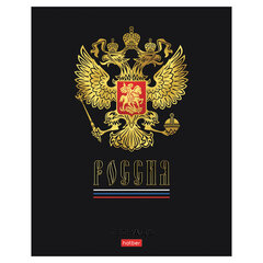 Тетрадь А5 48 л., HATBER, скоба, клетка, матовая ламинация, 3D-фольга, 3D-лак, Россия (микс), 093210