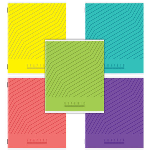 Тетрадь А5 48 л. STAFF "College", скоба, клетка, офсет №2 ЭКОНОМ, обложка картон, "ЯРКАЯ", 405624