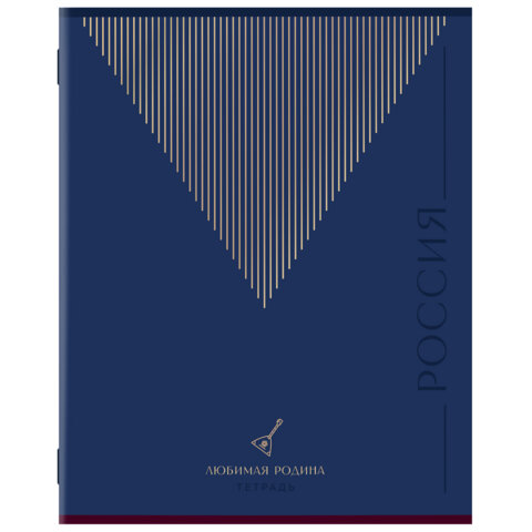 Тетрадь А5 48 л. STAFF "College" скоба, линия, офсет №2 ЭКОНОМ, обложка картон, "РОДИНА", 405629