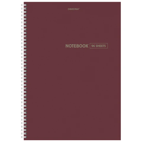 Тетрадь А4 96 л. ОФИСМАГ гребень, клетка, обложка картон, МОРАНДИ, 405635 - фото 4