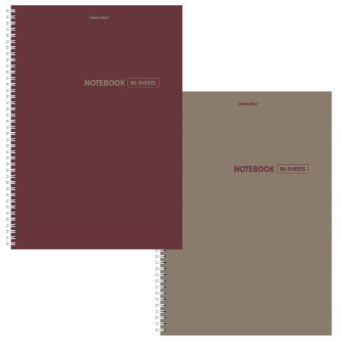 Тетрадь А4 96 л. ОФИСМАГ гребень, клетка, обложка картон, МОРАНДИ, 405635