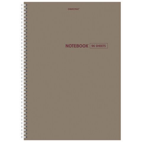 Тетрадь А4 96 л. ОФИСМАГ гребень, клетка, обложка картон, МОРАНДИ, 405635 - фото 5