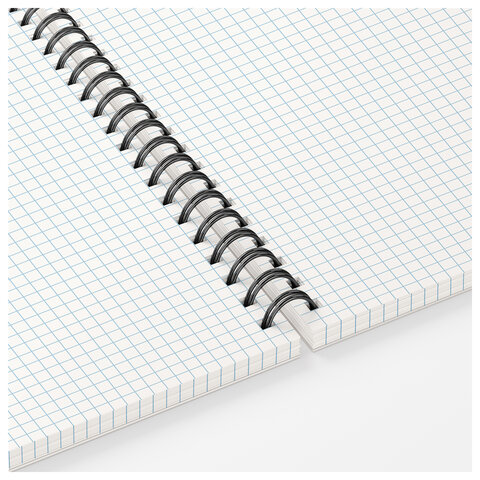 Тетрадь А5, 96 л., ОФИСМАГ, гребень, клетка, обложка картон, СИНЯЯ, 405639 - фото 3