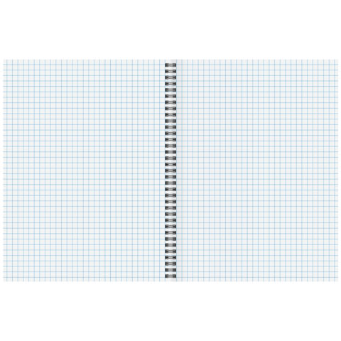 Тетрадь А5, 96 л., ОФИСМАГ, гребень, клетка, обложка картон, СИНЯЯ, 405639 - фото 2
