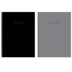 Тетрадь А4, 120 л., BRAUBERG, гребень, клетка, матовая ламинация, &laquo;Minimal Classic&raquo;, 405640