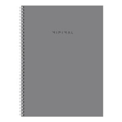 Тетрадь А4, 120 л., BRAUBERG, гребень, клетка, матовая ламинация, &laquo;Minimal Classic&raquo;, 405640