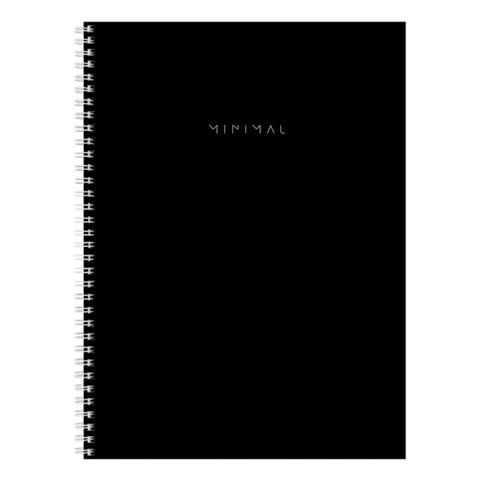 Тетрадь А4, 120 л., BRAUBERG, гребень, клетка, матовая ламинация, "Minimal Classic", 405640 - фото 4