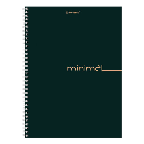 Тетрадь А4, 120 л., BRAUBERG, гребень, клетка, матовая ламинация, "Минимал Цвет", 405642 - фото 4