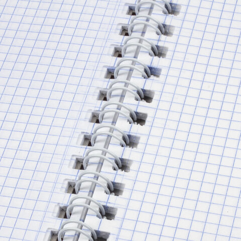 Тетрадь А4, 120 л., BRAUBERG, гребень, клетка, матовая ламинация, "Цветочный паттерн", 405646 - фото 3