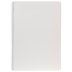 Тетрадь А4 96 л., HATBER, гребень, клетка, Soft-touch ламинация, SoloMatte &laquo;Арктический белый&raquo;, 092878