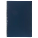 Тетрадь А4, 96 л., HATBER, гребень, клетка, Soft-touch ламинация, СОЛО "Сапфир", 092883