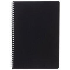 Тетрадь А4 96 л., HATBER, гребень, клетка, Soft-touch ламинация, SoloMatte &laquo;Черный бархат&raquo;, 092879