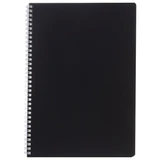 Тетрадь А4, 96 л., HATBER, гребень, клетка, Soft-touch ламинация, СОЛО "Черный бархат", 092879
