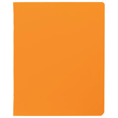 Тетрадь А5 48 л., HATBER, скоба, клетка, Soft-touch ламинация, SoloMatte "Шафран", 092731