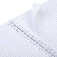 Тетрадь А5 96 л., HATBER, гребень, клетка, Soft-touch ламинация, SoloMatte &laquo;Сапфир&raquo;