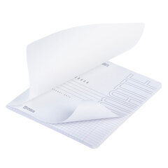 Тетрадь А5 96 л., HATBER, скоба, клетка, Soft-touch ламинация, SoloMatte &laquo;Арктический белый&raquo;, 092742