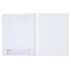 Тетрадь А5, 96 л., HATBER, скоба, клетка, Soft-touch ламинация, СОЛО &laquo;Сапфир&raquo;, 092748
