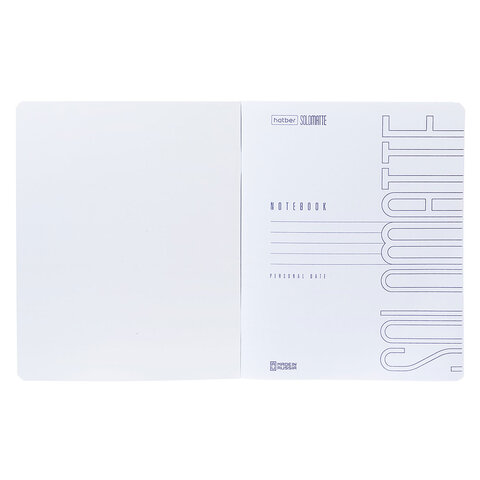 Тетрадь А5 96 л., HATBER, скоба, клетка, Soft-touch ламинация, SoloMatte "Сапфир", 092748, 96Т5лВ1