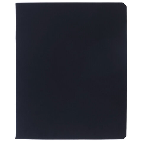 Тетрадь А5 96 л., HATBER, скоба, клетка, Soft-touch ламинация, SoloMatte "Черный бархат", 092746, 96Т5лВ1