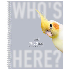 Тетрадь А5 96 л., HATBER, спираль, линия, матовая ламинация, &laquo;Кто здесь?&raquo; (микс в спайке), 093672