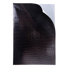 Тетрадь бумвинил А4 96 л., скоба, офсет №1, клетка, ЧЕРНАЯ, &laquo;Metallic&raquo;, тиснение CROCO, HATBER, 072787