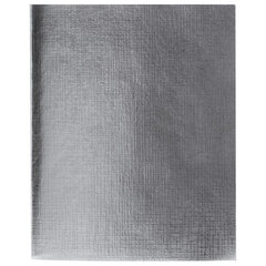 Тетрадь бумвинил А5 48 л., скоба, офсет №1, клетка, с полями, СЕРЕБРО, "Metallic", HATBER, 058960