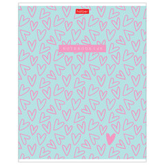 Тетрадь обложка пластик, А5 48 л., скоба, клетка, HATBER, &laquo;LOVE IS...&raquo; (микс в спайке), 092371