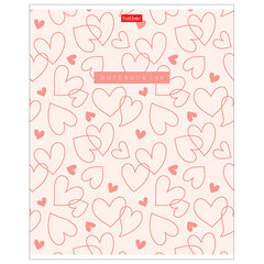 Тетрадь обложка пластик, А5 48 л., скоба, клетка, HATBER, &laquo;LOVE IS...&raquo; (микс в спайке), 092371