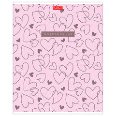 Тетрадь обложка пластик, А5 48 л., скоба, клетка, HATBER, &laquo;LOVE IS...&raquo; (микс в спайке), 092371