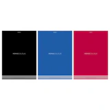 Тетрадь А4, 96 л., HATBER, скоба, линия, матовая ламинация, тиснение, "MONOCOLOUR" (микс в спайке), 093583