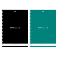 Тетрадь А4, 96 л., HATBER, спираль, клетка, матовая ламинация, тиснение, &laquo;MONOCOLOUR&raquo; (микс в ПУ), 093593