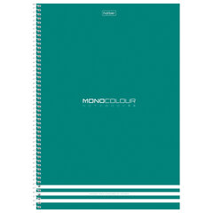 Тетрадь А4, 96 л., HATBER, спираль, клетка, матовая ламинация, тиснение, &laquo;MONOCOLOUR&raquo; (микс в ПУ), 093593