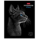 Тетрадь А5, 48 л., HATBER, скоба, клетка, матовая ламинация, 3D-лак, "Black Cat" (микс в спайке), 093159, 48Т5лолВ1