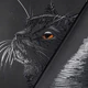Тетрадь А5, 48 л., HATBER, скоба, клетка, матовая ламинация, 3D-лак, "Black Cat" (микс в спайке), 093159, 48Т5лолВ1