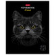 Тетрадь А5, 48 л., HATBER, скоба, клетка, матовая ламинация, 3D-лак, "Black Cat" (микс в спайке), 093159, 48Т5лолВ1