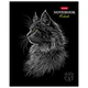 Тетрадь А5, 48 л., HATBER, скоба, клетка, матовая ламинация, 3D-лак, "Black Cat" (микс в спайке), 093159, 48Т5лолВ1