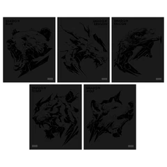 Тетрадь А5, 48 л., HATBER, скоба, клетка, матовая ламинация, 3D-лак, &laquo;Shadow&raquo; (микс в спайке), 093204