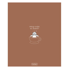 Тетрадь А5, 96 л., HATBER, скоба, клетка, Soft-touch ламинация, &laquo;Coffee Story&raquo; (микс в спайке), 094578