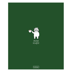 Тетрадь А5, 96 л., HATBER, скоба, клетка, Soft-touch ламинация, &laquo;Coffee Story&raquo; (микс в спайке), 094578