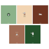Тетрадь А5, 96 л., HATBER, скоба, клетка, Soft-touch ламинация, "Coffee Story" (микс в спайке), 094578