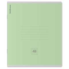 Тетрадь А5, 48 л., скоба, клетка, обложка картон, ERICH KRAUSE &laquo;КЛАССИКА&raquo;, микс в спайке, 56099