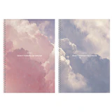 Тетрадь А4 96 л. HATBER, гребень, клетка, Soft-touch ламинация, "Dream" (микс в спайке), 093675, 96Т4лВ1гр