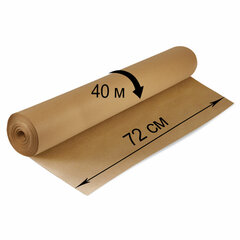 Крафт-бумага в рулоне, 720 мм x 40 м, плотность 78 г/<wbr/>м<sup>2</sup>, Марка А (Коммунар), BRAUBERG, 440186