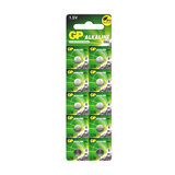 Батарейка GP Alkaline, A76 (G13, LR44), алкалиновая, 1 шт., в блистере (отрывной блок), A76-С10