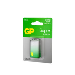 Батарейка 1 шт., GP Super G-Tech, Крона (6LR61, 6LF22, 1604A), алкалиновая, блистер, 1604A-5CR1